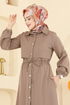 عباءة بيج غامق 2784SL432-MS - Thumbnail