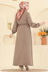 عباءة بيج غامق 2784SL432-MS - Thumbnail