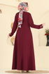 Abaya 2791SL432-MS Burgundy - Thumbnail