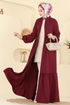 Abaya 2798SL432-MS Burgundy - Thumbnail