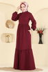 Abaya 2798SL432-MS Burgundy - Thumbnail
