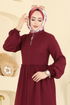 Abaya 2798SL432-MS Burgundy - Thumbnail