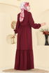 Abaya 2798SL432-MS Burgundy - Thumbnail