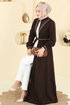 عباءة بني غامق 2801SL432-MS - Thumbnail