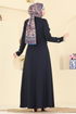 Abaya 2803SL432-MS Navy Blue - Thumbnail