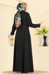 عباءة أسود 2813SL432-MS - Thumbnail