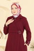 Abaya 2813SL432-MS Burgundy - Thumbnail