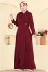 Abaya 2813SL432-MS Burgundy - Thumbnail
