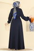 Abaya 2821SL432-MS Navy Blue - Thumbnail