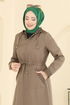 عباءة بيج غامق 2836ASMK1074-MS - Thumbnail