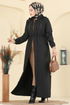 عباءة أسود 3006DFL152-MS - Thumbnail