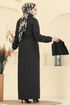 عباءة أسود 3006DFL152-MS - Thumbnail