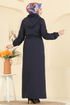 Abaya 3006DFL152-MS Navy Blue - Thumbnail