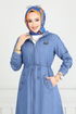 عباءة جينز فاتح 325MSA980-MS - Thumbnail