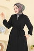 عباءة أسود 3260HBS856-MS - Thumbnail