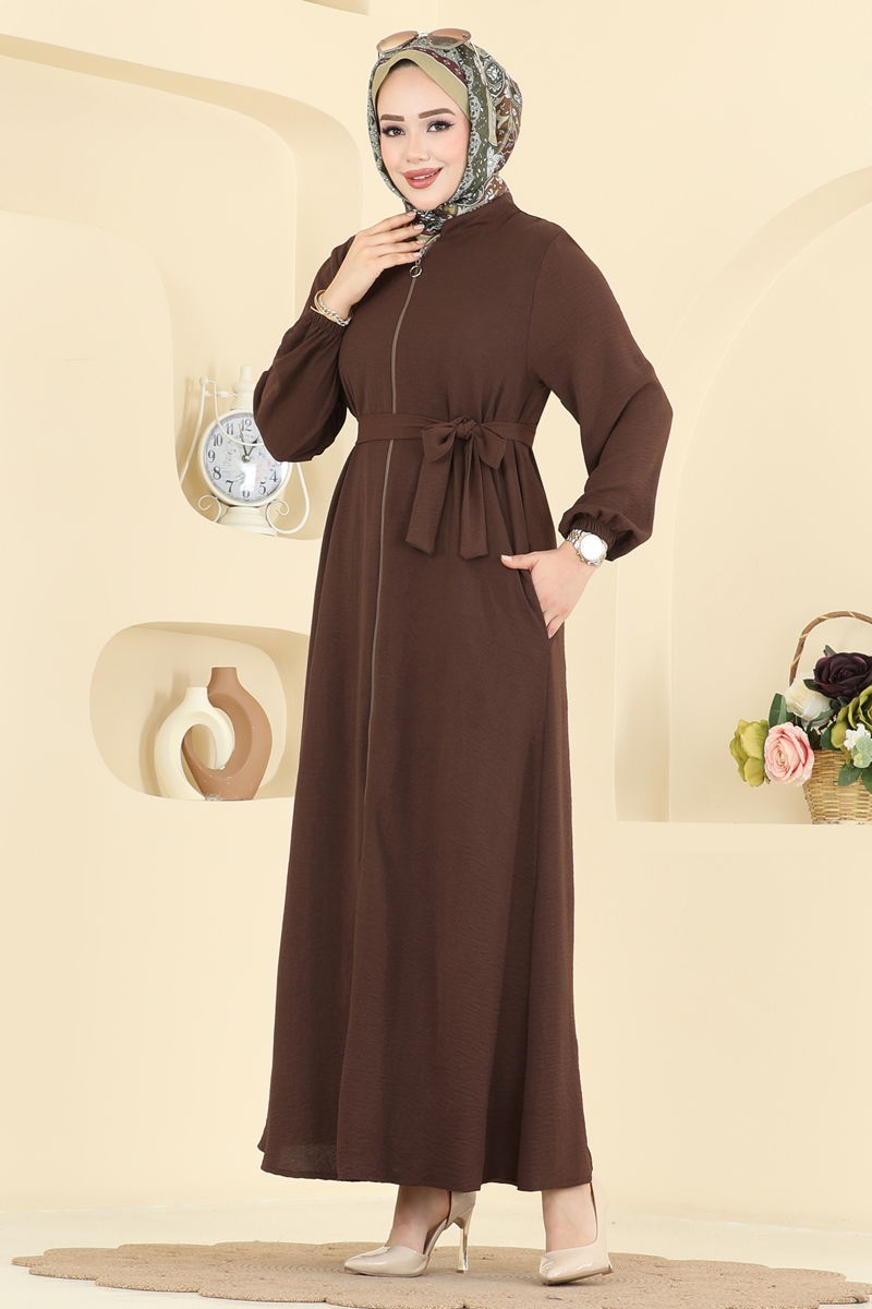 عباءة بني 3260HBS856-MS