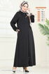 Abaya 373DVL817-MS Black - Thumbnail