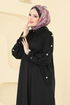Abaya 394DVL817-MS Black - Thumbnail