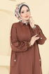 Abaya 394DVL817-MS Brown - Thumbnail