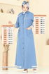 عباءة جينز فاتح 4180MKL719-MS - Thumbnail