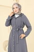 عباءة رمادي 451DVL817-MS - Thumbnail