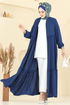 Abaya 6016UZ662-MS Navy Blue - Thumbnail
