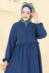 Abaya 6016UZ662-MS Navy Blue - Thumbnail