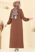 عباءة بني 6017UZ662-MS - Thumbnail