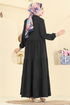 عباءة أسود 7052TGZ1164-MS - Thumbnail