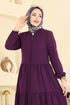 Abaya 7052TGZ1164-MS Dark Purple - Thumbnail