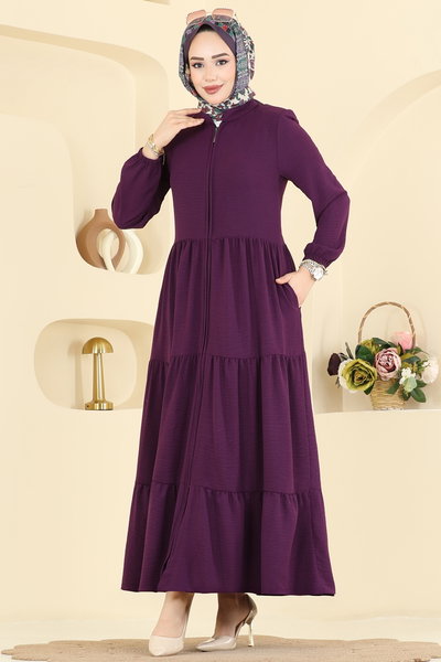 T.G.Z. - Abaya 7052TGZ1164-MS Dark Purple - 428954