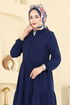 Abaya 7052TGZ1164-MS Navy Blue - Thumbnail