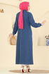 عباءة جينز غامق 7808ORG1169-MS - Thumbnail