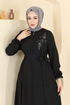 Abaya 8237AB368-MS Black - Thumbnail