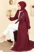 Abaya 8237AB368-MS Burgundy - Thumbnail