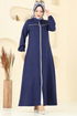 Abaya 831OZN1046-MS Navy Blue - Thumbnail