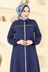 Abaya 831OZN1046-MS Navy Blue - Thumbnail