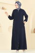 Abaya 9158PLK541-MS Navy Blue - Thumbnail