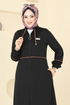 عباءة أسود PL9129-MS - Thumbnail