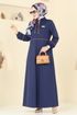 Abaya PL9129-MS Navy Blue - Thumbnail