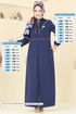 Abaya PL9129-MS Navy Blue - Thumbnail