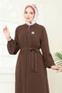 Abaya PL9153-MS Brown - Thumbnail