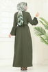 Abaya PL9153-MS Khaki - Thumbnail