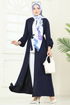 Abaya PL9153-MS Navy Blue - Thumbnail
