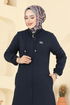 Abaya PL9170-MS Navy Blue - Thumbnail