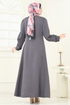 عباءة رمادي غامق PL9191-MS - Thumbnail