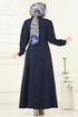 Abaya PL9191-MS Navy Blue - Thumbnail