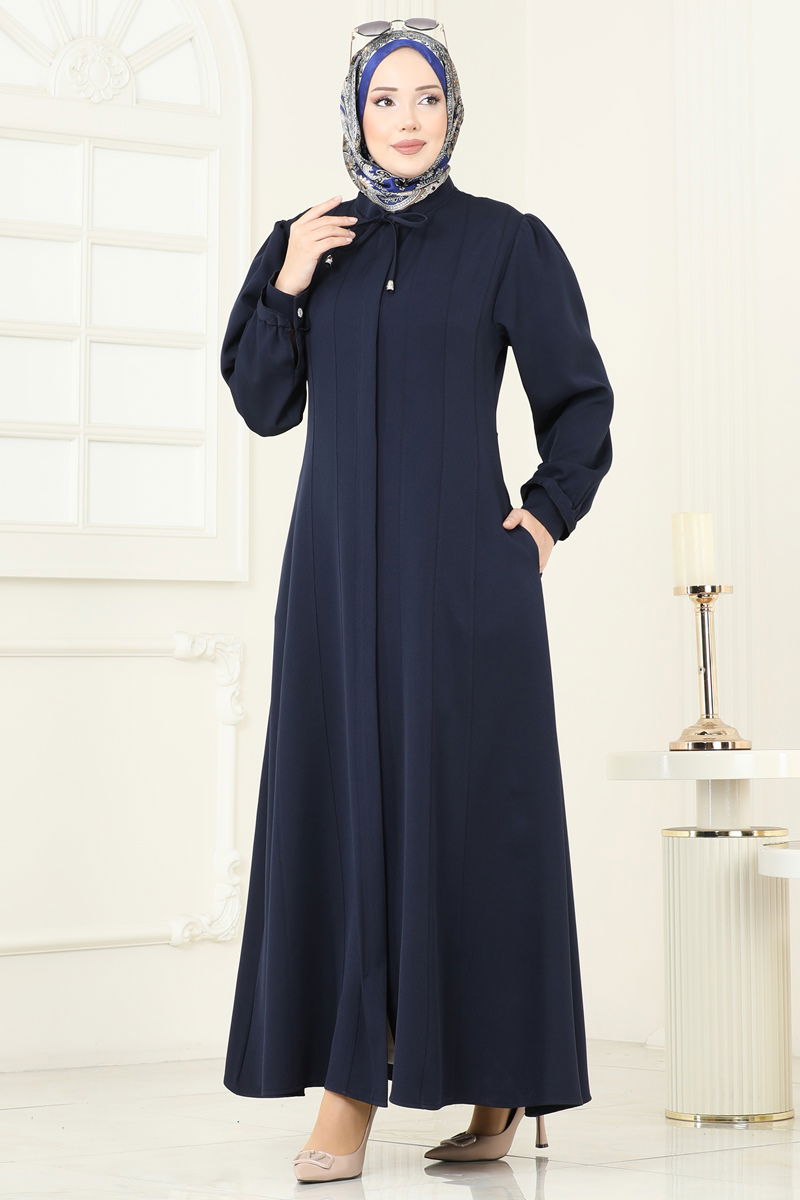 Abaya PL9191-MS Navy Blue