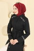 عباءة أسود PL9196-MS - Thumbnail