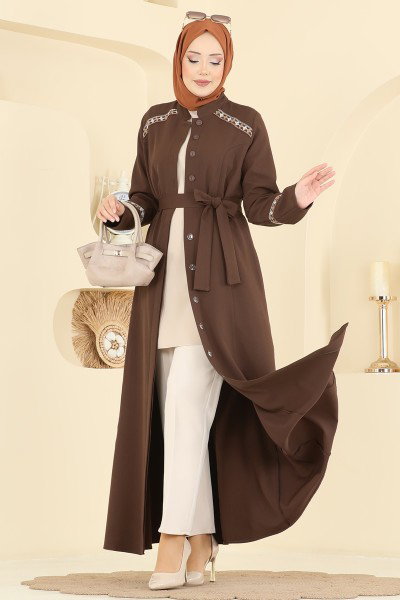 P.L. - Abaya PL9196-MS Brown